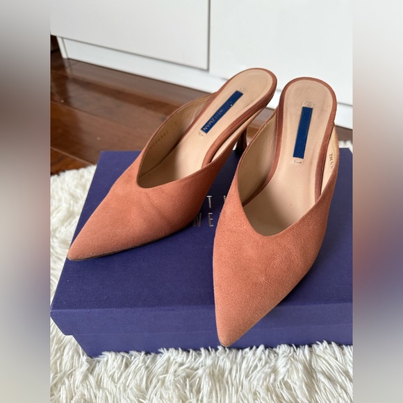 Stuart Weitzman Suede Mules Size 7 - Picture 2 of 7